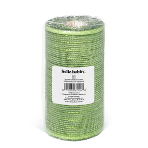 �n���[�z�r�[ �O���[�� �f�R���b�V�� �N���t�g�E���{���E�f�R���[�V�����p ��14cm×��9.1m Hello Hobby Green Deco Mesh for Crafts, Ribbons and Decorations, 5.5 in x 10 yd �y�����񂹏��i�z