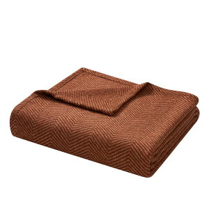 �r���[�e�B�t�� �o�C �h�����[�E�o�����A �X���[ �u�����P�b�g �w�����{�[�� ���X�g ��127×152cm Beautiful Throw Woven Herringbone Rust 50in x 60in Drew Barrymore �y�����񂹏��i�z