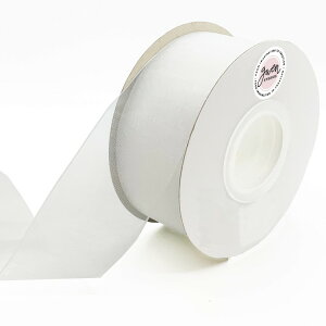 �O�E�F���X�^�W�I �z���C�g �V�A�[�I�[�K���W�[���{�� ��3.8cm��×��45.7m White Sheer Organza Ribbon for Crafts and Wedding, 1.5inch x 50 Yards by Gwen Studios �y�����񂹏��i�z
