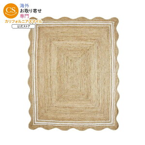 �}�C�e�L�T�X�n�E�X �W���[�g���O �X�J���b�v�{�[�_�[ ��244×305cm �i�`������ �z���C�g My Texas House Natural/White Scallop Jute with Border Area Rug, 8' x 10' �y�����񂹏��i�z