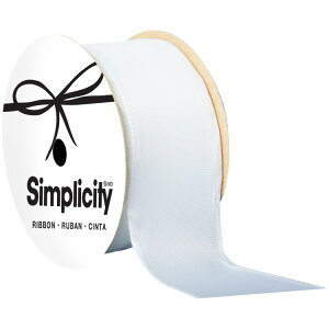�I�t���C ���C���[����r�X�g�� �z���C�g���{�� ��3.8cm��×��2.7m Offray Wired Bistro White 1-1/2inch X 9 ft Ribbon �y�����񂹏��i�z