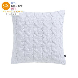 �}�C�e�L�T�X�n�E�X �V�F�j�[���j�b�g�N�b�V���� ��50×50cm �z���C�g My Texas House Monte 20inch x 20inch Bright White Chenille Cable Knit Decorative Pillow �y�����񂹏��i�z