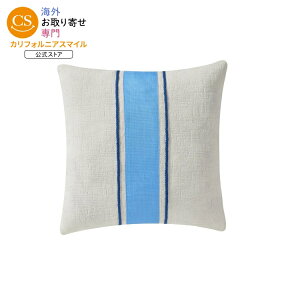 �y�E�H���}�[�g�u�����h�z���C���X�e�C�Y �Z���^�[�X�g���C�v �f�R�N�b�V���� �z���C�g �u���[ ��46×46cm Mainstays Center Stripe Decorative Pillow, 18inch x 18inch, White and Blue �y�����񂹏��i�z