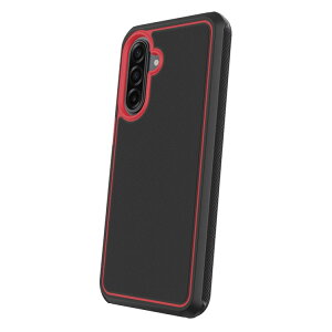 �I�� �X�����ϏՌ��P�[�X ���b�h �u���b�N GalaxyA17 5G�Ή� onn Slim Rugged Phone Case for Samsung Galaxy A17 5G - Red/Black �y�����񂹏��i�z
