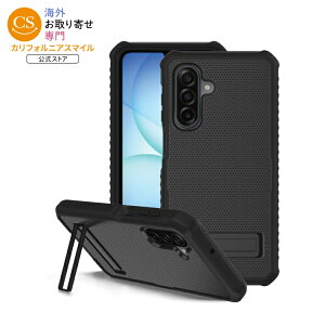 �I�� �L�b�N�X�^���h�t���ϏՌ��P�[�X �u���b�N GalaxyA17 5G�Ή� onn Rugged Phone Case with Kickstand for Samsung Galaxy A17 5G - Black �y�����񂹏��i�z