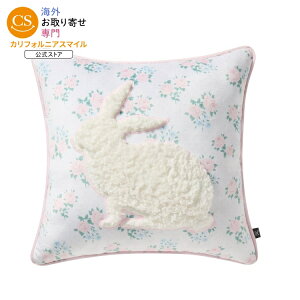 �}�C�e�L�T�X�n�E�X �f�R���[�V�����N�b�V���� �t���[������ ��46×46cm �z���C�g �}���` 18inch x 18inch White/Multi Floral Bunny Decorative Pillow, by My Texas House �y�����񂹏��i�z