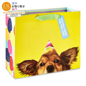 �y�E�H���}�[�g�u�����h�z�E�F�C�g�D�Z���u���[�g �M�t�g�o�b�O ��30×25cm �p�[�e�B�[�p�b�v �C�G���[ Party Pup Yellow Paper Gift Bag, 12inch x 10inch, by Way To Celebrate �y�����񂹏��i�z