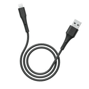 �y�|�C���gUP��1��-11��2���z�I�� Lightning to USB-A�P�[�u�� ��1.8m �҂ݍ��� �u���b�N onn 6ft Lightning to USB-A Soft-touch Braided Charging Cable, MFi Certified, Black �y�����񂹏��i�z