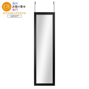 �y�E�H���}�[�g�u�����h�z���C���X�e�C�Y �h�A�|���~���[ �u���b�N ��36×127cm Mainstays Over-the-Door Rectangular Mirror, Black, 14inch x 50inch �y�����񂹏��i�z