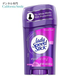 【スティック型デオドラント】レディスピードスティック デオドラントスプレー インビジブルドライ シャワーフレッシュの香り 39.6g (1.4oz) Lady Speed Stick Deodorant Invisible Dry