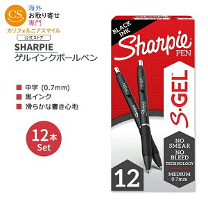 �V���[�s�[ S-Gel �Q���y�� ���C���N ���� (0.7mm) 12�{���� SHARPIE S-Gel Gel Pens Medium Point Black Ink Gel Pen �Q���C���N�{�[���y���y�����񂹏��i�z�y���킹�Ĕ��������z