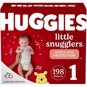 �n�M�[�Y ���ނ� ���g���X�i�O���[�Y �T�C�Y1 �i3.5kg - 6.5kg�p�j33��×6�p�b�N 198��Huggies Diapers, Little Snugglers Diapers�y�����񂹏��i�z�y���킹�Ĕ��������z