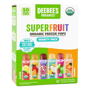 yő1000~OFFN[|zfB[r[Y I[KjNX X[p[t[c t[W[ |bvX oGeBpbN 50 DeeBee's Organics SuperFruit Freezie Pops Variety Pack (Pack of 50)y񂹏i