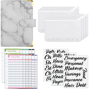 ySiΏہE펞2300~E3800~E41000~OFFN[|zXJCf[ \ZoC_[ Wbp[t o\ZV[gt }[uO[ SKYDUE Budget Binder, Money Saving Binder Mabblegrayy