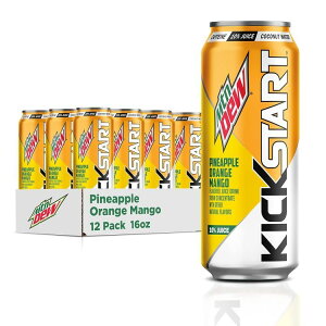 }Eef[ LbNX^[g pCibv IW }S[12ʃZbg Mountain Dew Kickstart, Pineapple Orange Mango 16 Fl Oz (Pack of 12)y񂹏izy킹Ĕz