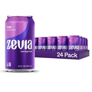 ySiΏہE펞2300~E3800~E41000~OFFN[|z[rA [VK[ O[v 340g  (24ʃZbg) Zevia Zero Sugar, Grape, 12 Fl Oz Cans (Pack of 24) y񂹏izy킹Ĕ