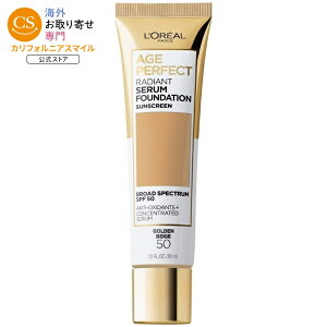 �����A���p�� �G�C�W�p�[�t�F�N�g ���f�B�A���g �Z���� �t�@���f�[�V���� SPF 50 �S�[���f���x�[�W�� L'Oreal Paris Age Perfect Radiant Serum Foundation with SPF 50, Golden Beige �y�����񂹏��i�z