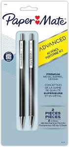 yő1000~OFFN[|zy[p[Cg AhoXhV[vyV v~A^ ubN OC Paper Mate Advanced Mechanical Pencils, Premium Metal Barrels, Black and Gun Metal Gray, 0.5 mmy