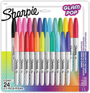 ySiΏہE펞2300~E3800~E41000~OFFN[|zV[s[ O|bv}[J[ 24F Sharpie Glam Pop Permanent Markers, Fine Point, 24 County񂹏izy킹Ĕz