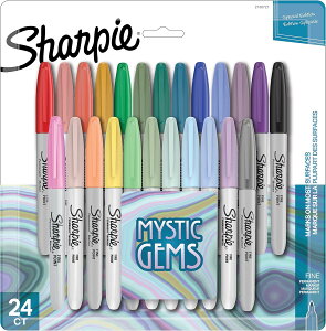 ySiΏہE펞2300~E3800~E41000~OFFN[|zV[s[ p[}lg}[J[ ~XeBbNWF  24F SHARPIE Permanent Markers, Fine Point, Featuring Mystic Gem , 24 County