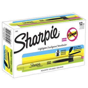 ySiΏہE펞2300~E3800~E41000~OFFN[|zV[s[ Lkuy `[`bv uCG[ 12{ SHARPIE Retractable Highlighters, Chisel Tip, Fluorescent Yellow, 12 Count y