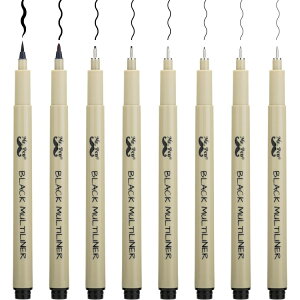 ミスターペン アーティスト向け描画ペン 8本入り Mr. Pen- Drawing Pens for Artists, 8 Pack 0.2 - 1mm【お取り寄せ商品】【合わせて買いたい】