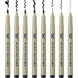 【全品対象・常時2個300円・3個800円・4個1000円OFFクーポン】ミスターペン アーティスト用描画ペン 8本入り Mr. Pen- Drawing Pens for Artists, 8 Pack 0.4 - 3mm【お取り寄せ商品】【合わせて買いたい】