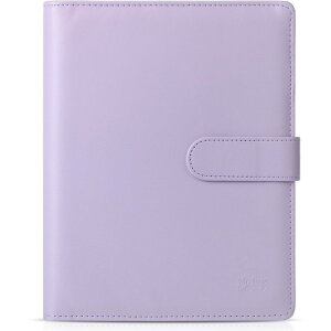 ySiΏہE펞2300~E3800~E41000~OFFN[|zMr.y U[OoC_[ 6O A5 p[v Mr. Pen Planner Binder 6 Ring, Leather Ring Binder, Refillable Notebook Binder (A5, Purple)y