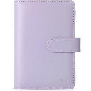 ySiΏہE펞2300~E3800~E41000~OFFN[|zMr.y U[OoC_[ 6O A6 p[v Mr. Pen Planner Binder 6 Ring, Leather Ring Binder, Refillable Notebook Binder (A5, Purple)y