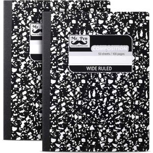 ySiΏہE펞2300~E3800~E41000~OFFN[|zMr.y m[g2Zbg 50 100y[W ubN}[u Mr. Pen- Composition Notebook, 2 Pack, Wide Ruled, 50 Sheets, 9.75 x 7.5 y񂹏iz