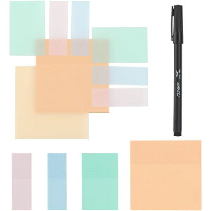 【全品対象・常時2個300円・3個800円・4個1000円OFFクーポン】Mr.ペン 半透明付箋 200枚 パステル Mr. Pen- Pastel Transparent Sticky Notes, 200 pcs Pastel1【お取り寄せ商品】【合わせて買いたい】