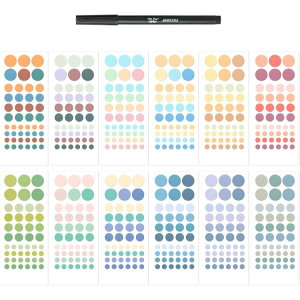 ySiΏہE펞2300~E3800~E41000~OFFN[|z~X^[y ytJ[R[fBOx 552 A\[gJ[ Mr. Pen- Color Coding Labels with Pen, 552 pcs, Assorted Colorsy