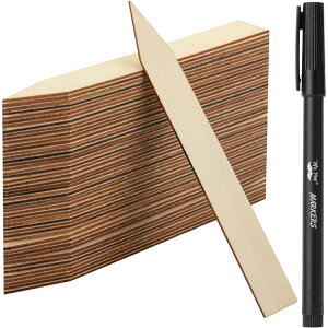 �~�X�^�[�y�� �}�[�J�[�t���ؐ��A�����x�� 100�� 15.24cm Mr. Pen- Wooden Plant Labels with Marker, 100 Pcs, 6�@�y�����񂹏��i�z�y���킹�Ĕ��������z
