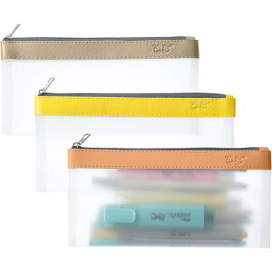 【全品対象・常時2個300円・3個800円・4個1000円OFFクーポン】Mr.ペン クリアペンシルポーチ 3個セット オータム Mr. Pen- Clear Pencil Pouch, 3 Pack Autumn【お取り寄せ商品】【合わせて買いたい】