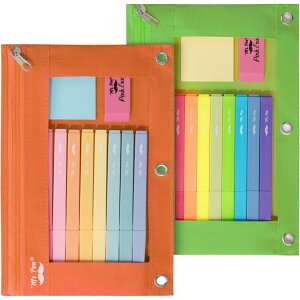 ySiΏہE펞2300~E3800~E41000~OFFN[|zMr.y yV|[` 2Zbg O[IW Mr. Pen- Pencil Pouch, 2Pack, Pencil Pouches Green and Orangey񂹏izy킹