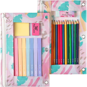 【全品対象・常時2個300円・3個800円・4個1000円OFFクーポン】Mr.ペン ペンシルポーチ 2個セット トリピカルリーフ Mr. Pen- Pencil Pouch, 2Pack, Pencil Pouches Tropical Leaves【お取り寄せ商品】【合わせて買