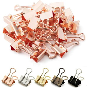 ySiΏہE펞2300~E3800~E41000~OFFN[|zMr.y ^oC_[Nbv 50 [YS[h Mr. Pen- Binder Clips, Small Binder Clips, 50Pack, 0.75 in, Rose Goldy񂹏izy