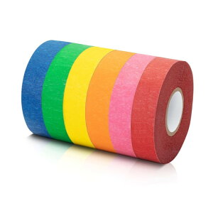 ySiΏہE펞2300~E3800~E41000~OFFN[|zMr.y J[}XLOe[v 6Zbg Mr. Pen- Colored Masking Tape, Colored Painters Tape for Arts and Crafts, 6Pack, 0.6 x15Yardy񂹏iz