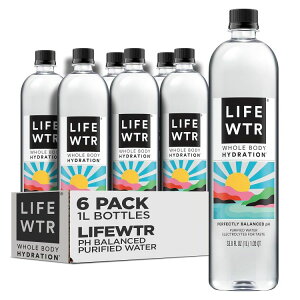 ySiΏہE펞2300~E3800~E41000~OFFN[|zCtWTR v~A 1L 6{ LIFEWTR Premium Purified Water pH Balanced with Electrolytes, 1L (Pack of 6)y񂹏izy킹Ĕ