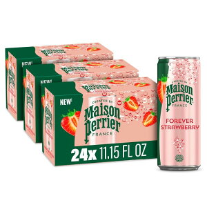 ]yG AeBbg Xp[NO EH[^[ Xgx[t[o[ 330ml 8×3pbN Maison Perrier Ultimate Sparkling Water Strawberry Flavored 11.15 Fl Oz Cans, 8 Count, 3 Packy񂹏iz