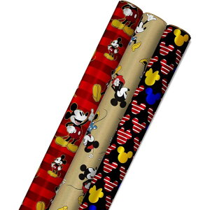 yXߋő勉MAX1040~OFFN[|zz[}[N fBYj[ ~bL[}EX bsOy[p[ 3Zbg Hallmark Disney Mickey Mouse Wrapping Paper with Cut Lines on Reverse (3-Pack: 60 sq. ft. ttl)y