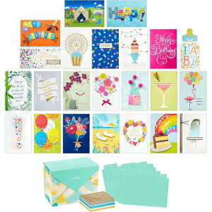 yXߋő勉MAX1040~OFFN[|zz[}[N O[eBOJ[h{bNX A\[g24 Hallmark Pack of 24 Handmade Assorted Boxed Greeting Cards watercolory񂹏izy킹Ĕ