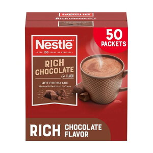 yő1000~OFFN[|zlX zbg`R[g pPbg zbgRRA~bNX b``R[gt[o[ 50 Nestle Hot Chocolate Packets, Hot Cocoa Mix Rich Chocolate Flavory