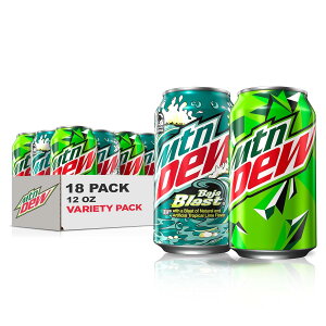 }Eef[ 2 t[o[ on uXg oGeBpbN (on uXgAIWi f[)A 360ml (12 Fl Oz) 18{ Mountain Dew, 2 Flavor Variety Pack (Baja Blast, Original Dew), 12 Fl Oz Cans,Pack of 