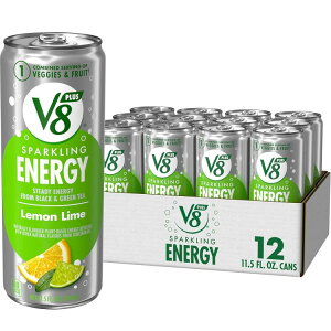 ySiΏہE펞2300~E3800~E41000~OFFN[|zV8 +SPARKLING ENERGY C GiW[hN 340ml (11.5 fl oz) 12{ Lemon Lime Energy Drink, (Pack of 12) y񂹏izy킹