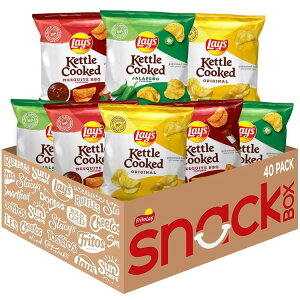 ySiΏہE펞2300~E3800~E41000~OFFN[|zCY Pg NbNh |eg`bvX oGeBpbN40ܓ Lay's Kettle Cooked Potato Chips,Variety Pack 0.85 Ounce (Pack of 40) Lays y