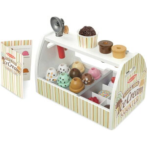 ySiΏہE펞2300~E3800~E41000~OFFN[|zbT&_O ؐXN[vƃT[uACXN[JE^[ (28 ) Melissa & Doug Wooden Scoop and Serve Ice Cream Counter (28 pcs) y