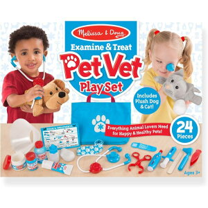 ySiΏہE펞2300~E3800~E41000~OFFN[|zbT_O ybgb̐f@ƎÃvCZbg (24 ) Melissa & Doug Examine and Treat Pet Vet Play Set (24 pcs)y񂹏izy