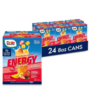 yő1000~OFFN[|zh[ GiW[ fBCg t[o[ t[c W[X hN }S[ Xgx[ 4i24ʁj Dole Energy Delight Flavored Fruit Juice Drink, Mango Strawberryy