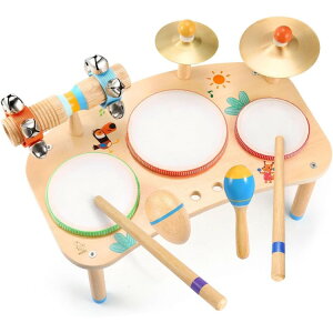 【全品対象・常時2個300円・3個800円・4個1000円OFFクーポン】OATHX キッズドラムセット OATHX Kids Drum Set - 11 in 1 Musical Instruments 【お取り寄せ商品】【合わせて買いたい】